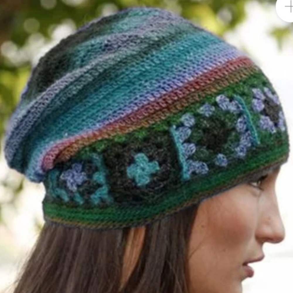 Women color block knitted hat